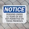 Signmission Persons Under 21 Years Of Age Not Permitted OSHA Notice Sign, Plastic, 14in W x 10in L, 2PK OS-2PACK-NS-P-1014-L-17211 - alternate 4